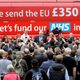 Boris Johnson during the Vote Leave, Brexit Battle Bus tour on May 17, 20016 in Stafford, England.